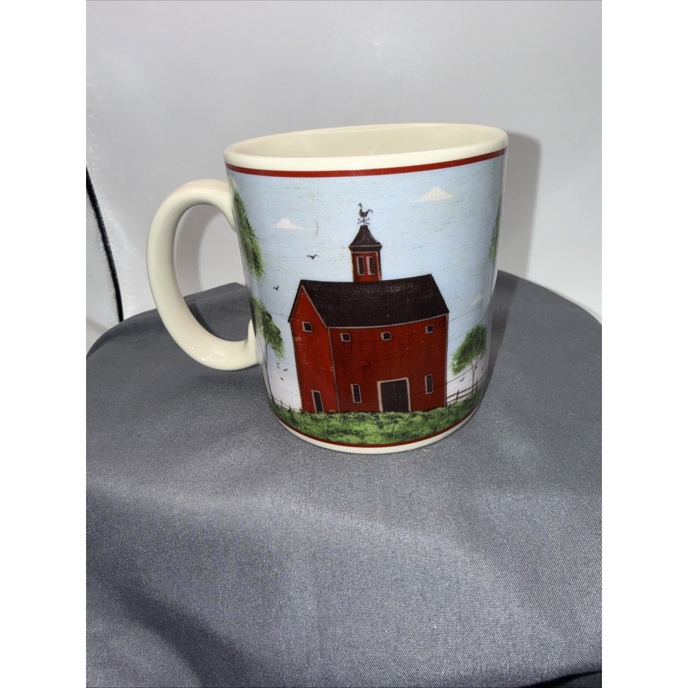 VTG Warren Kimble BARNS Coffee Mug Cup Sakura RED BARN  1998 Replacement